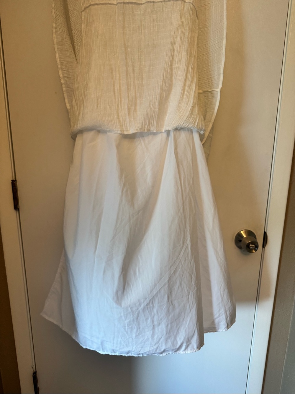 Cider White Maxi Dress with Smocked Bodice and Tassel Tie - Picture 5 of 8